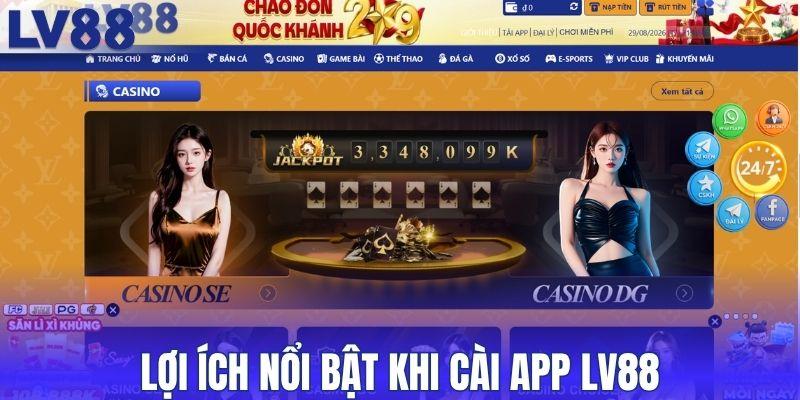 Lợi ích nổi bật khi cài app LV88